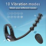 Remote Vibrating Couples Ring & Bead Set