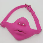 Noir Sculpted Leather Panel Gag
